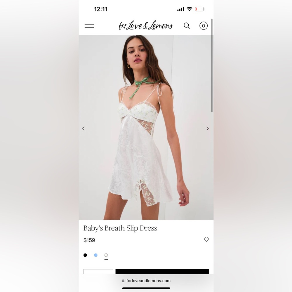 For Love and Lemons baby’s breath slip dress